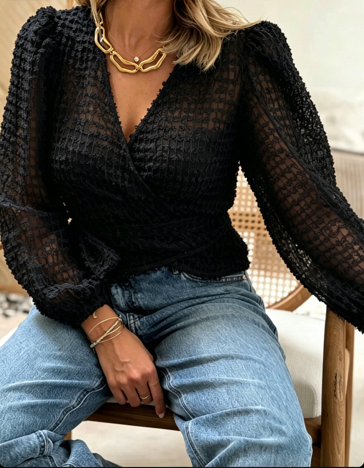 Blouse port feuille